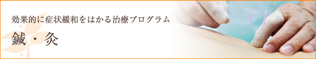 効果的に症状緩和をはかる治療プログラム「鍼・灸」